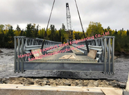 Prefabricated Bailey Steel Bridge For Water Conservancy Project Portable Structural Steel Bridge With Supporting Piers
