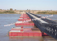 Emergency Rescue Channel  Bridge Temporary Steel Floating Bridge For Flood Control
