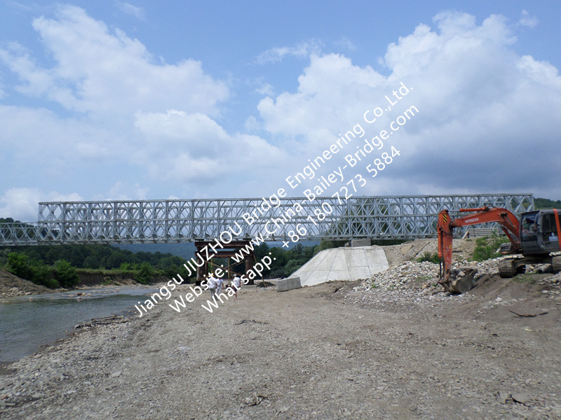 Prefabricated Steel Bailey Bridge Modular Designed Compact Panel Assembly