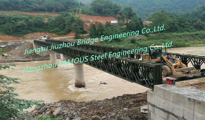 Well-Adapted Modular Steel Bailey Bridge Used In Mountainous Area With Heavier Load Capacity