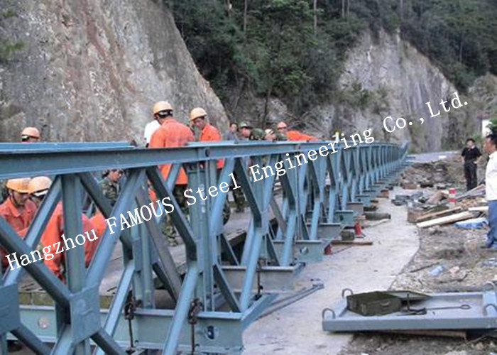 200 Type Permanent Galvanized Surface Treatment Steel Bailey Bridge Double Rows Bridge