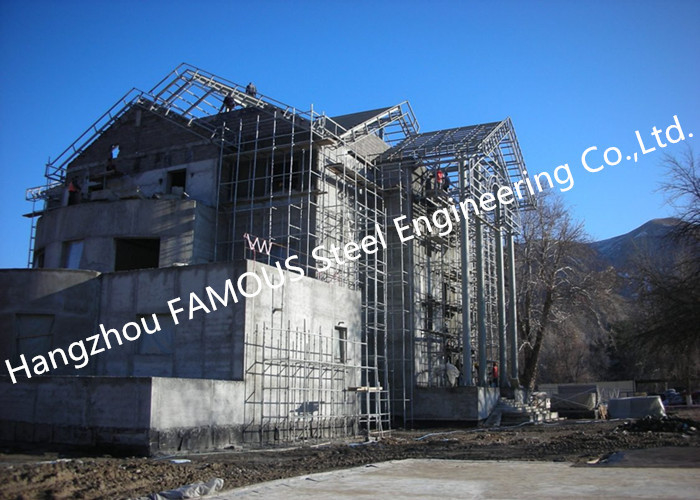 Light Weight Steel Structure Villa House Pre-Engineered Building Construction With Cladding Systems