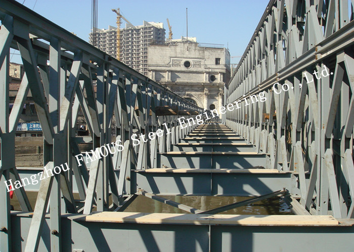Modern Style Prefabricated Modular Steel Bailey Bridge Galvanized Surface Treatment