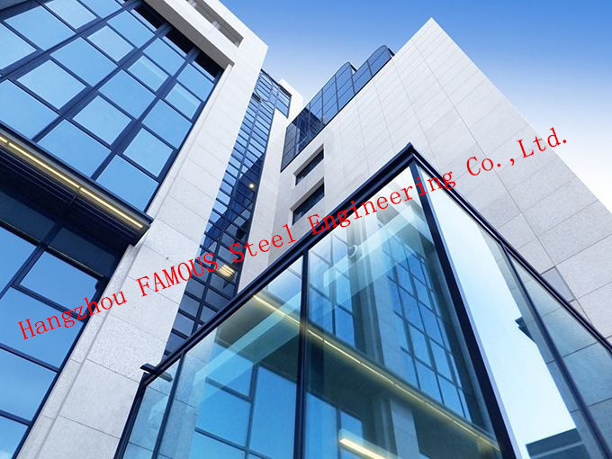 Half Hidden Frame With Laminated Insulation Double Skin Glass Curtain Wall For Commercial Building
